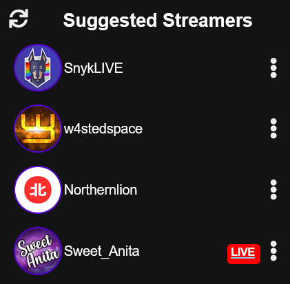 The new suggested streamers panel on KlipTok, generated using ML.NET