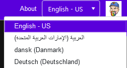 Native translations of the languages in the language selector